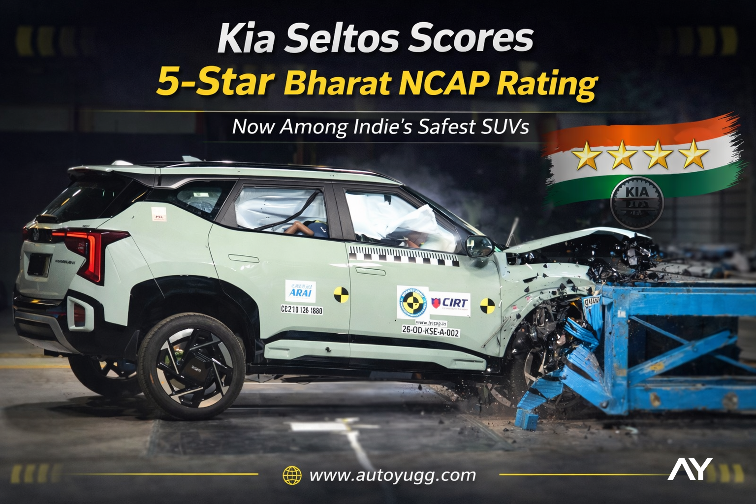 Kia Seltos Scores 5-Star Bharat NCAP Rating — Now Among India’s Safest SUVs