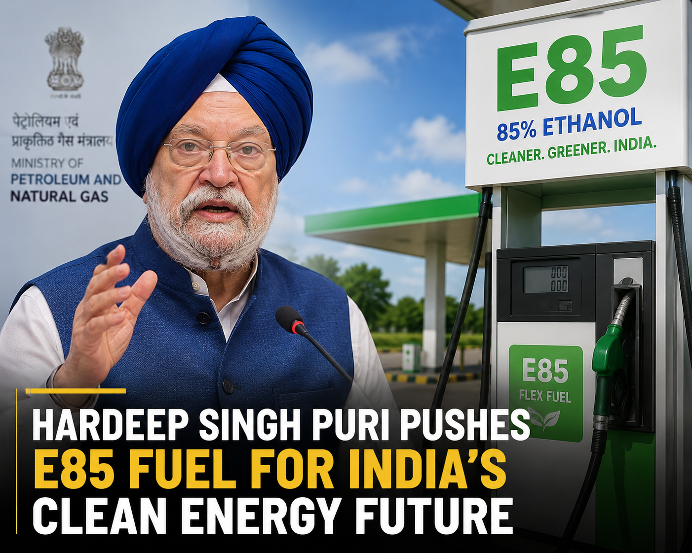 India Gets First-Ever E85 Fuel Pump In Delhi; Petrol Alternative Costs Rs 82.12 Per Litre