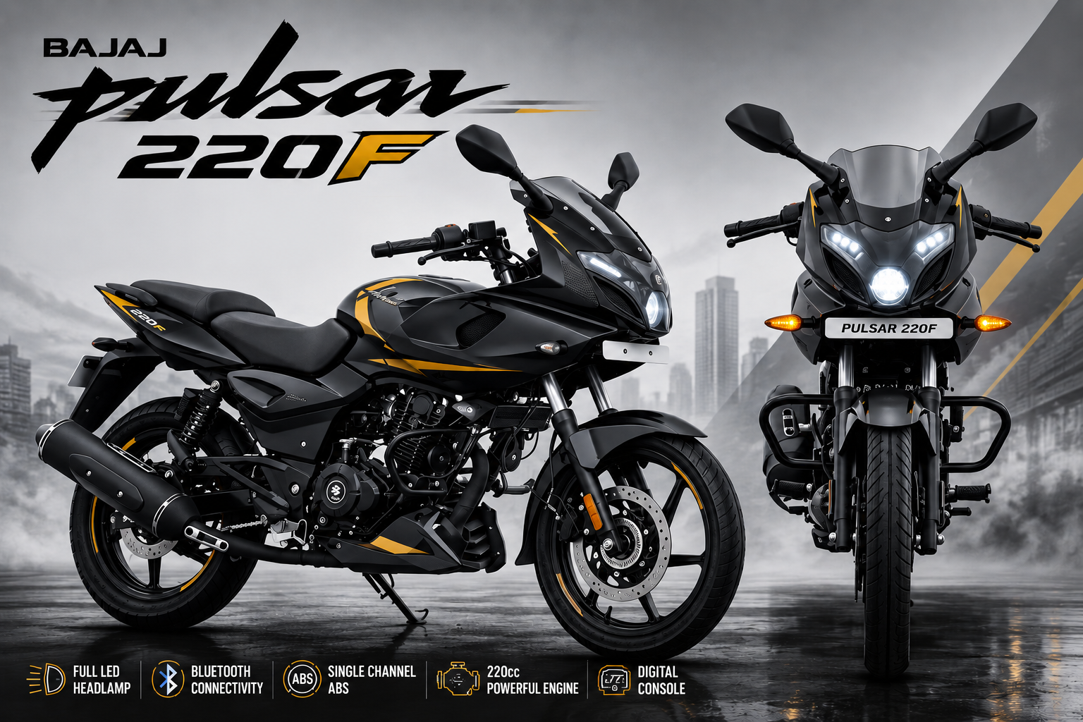 2026 Bajaj Pulsar 220F Launched With LED Headlights; Prices Start At Rs 1.36 Lakh