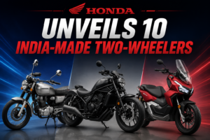 Honda unveils 10 India-made two-wheelers; ADV160, Rebel 300 and CB500 lead the lineup