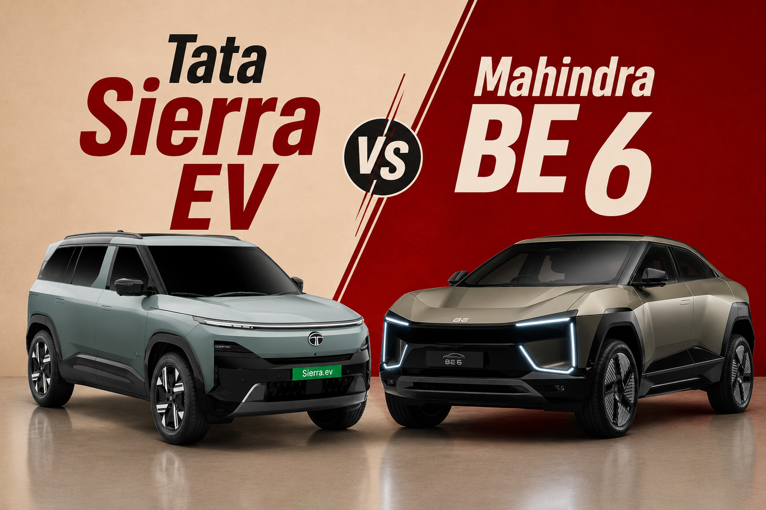 Tata Sierra EV vs Mahindra BE 6: Which Electric SUV Offers Better Value at the Top End?