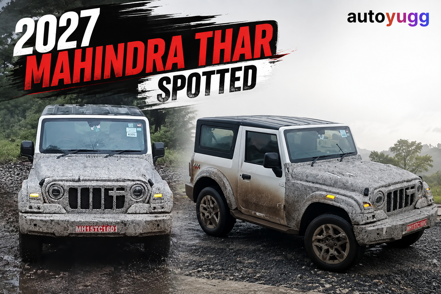 2027 Mahindra Thar Facelift Spied With New Grille, 19-Inch Alloys