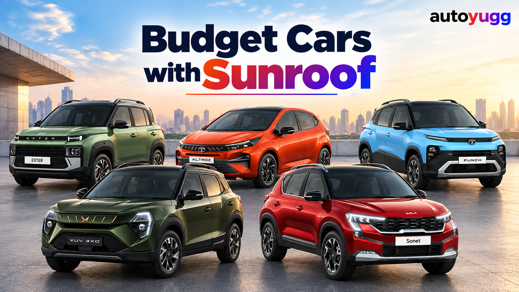 5 Budget Cars with Sunroof Under 10 Lakhs in India