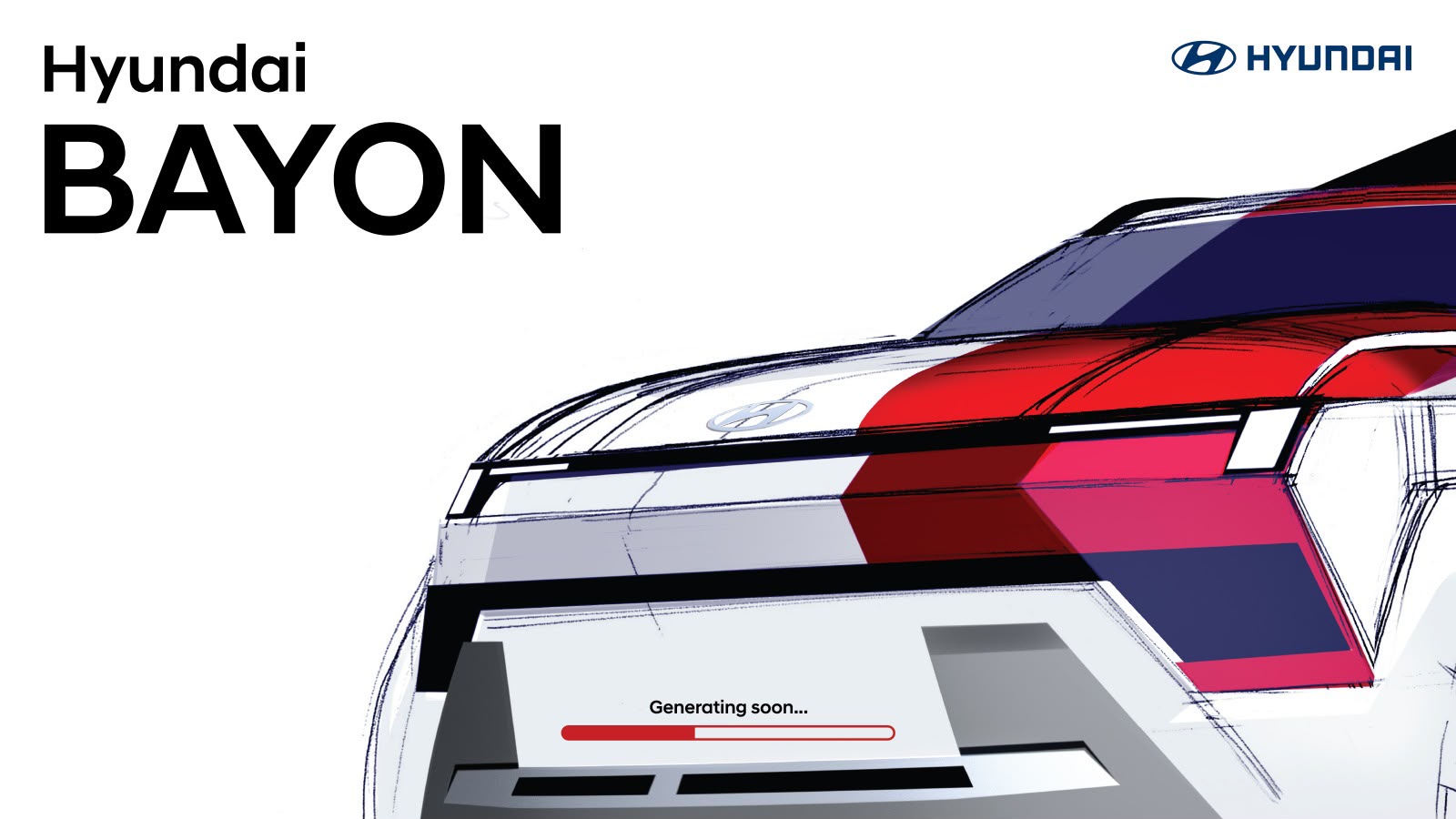 Hyundai BAYON SUV First Design and Interior Sketches Revealed